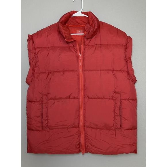 Free People Movement In A Bubble Puffer vest Orange/pink Med Oversized Gorpcore - Picture 3 of 9